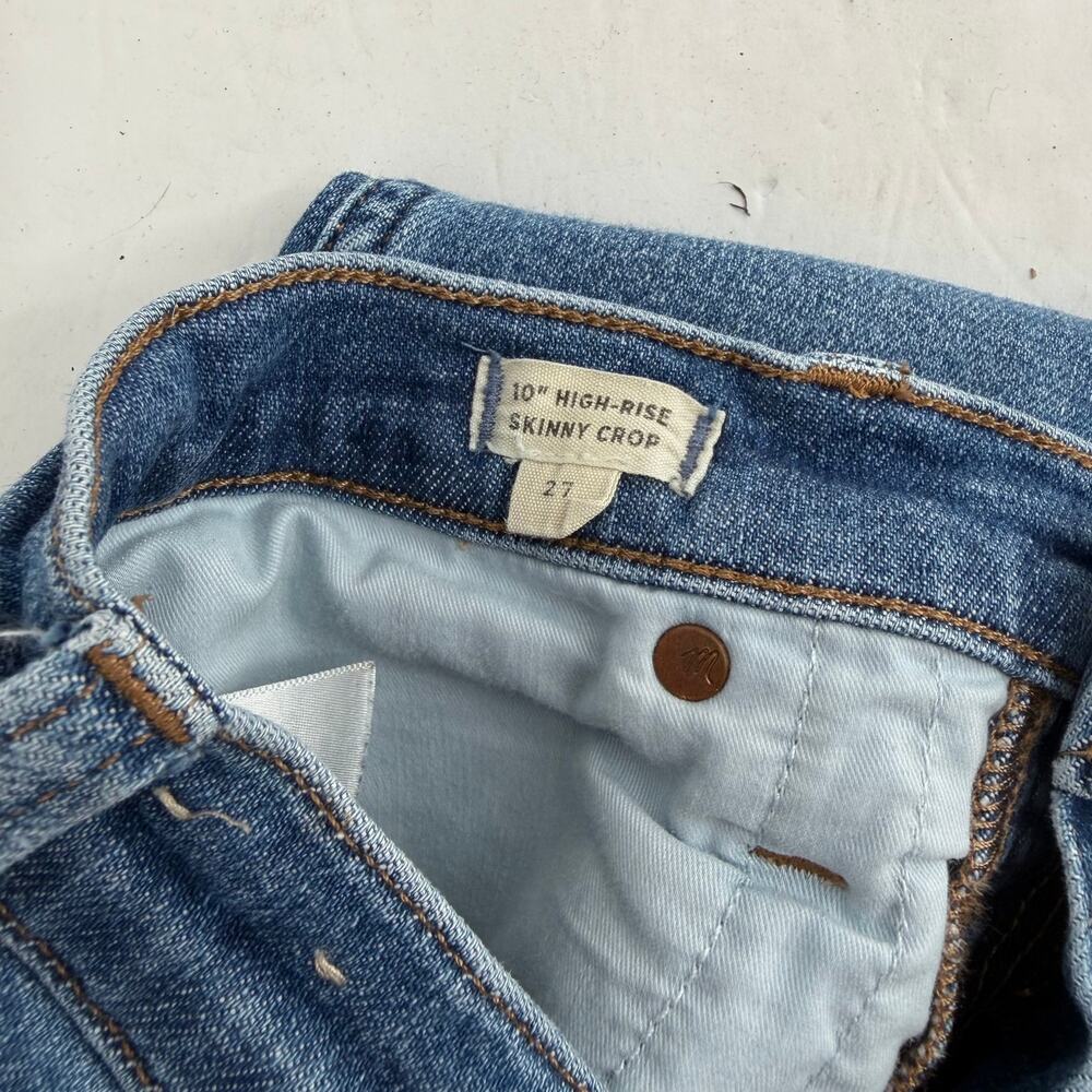 Madewell 10" High Rise Skinny Crop Jeans 27 Bradfield Wash Magic Pockets ND611 - Picture 5 of 12